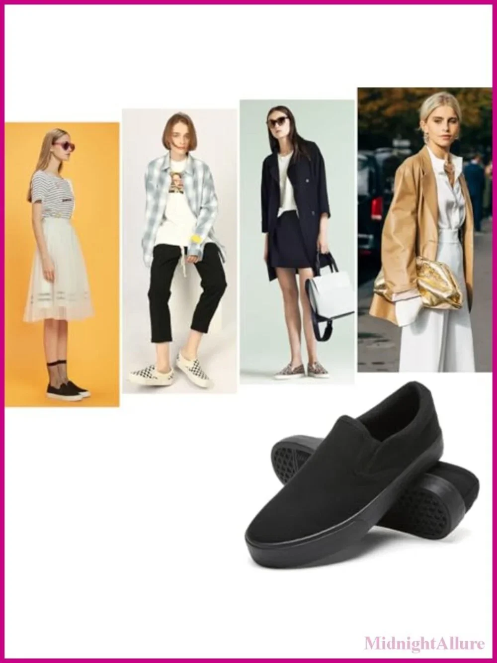Women's Canvas Slip On Sneakers Non Slip Loafers